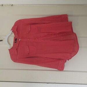 BDG Red Cotton Button Down Sz L